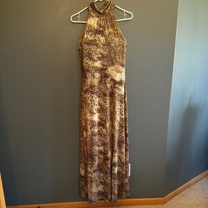 Elegant snake design Sleeveless Maxi Dress. Worn
Once
